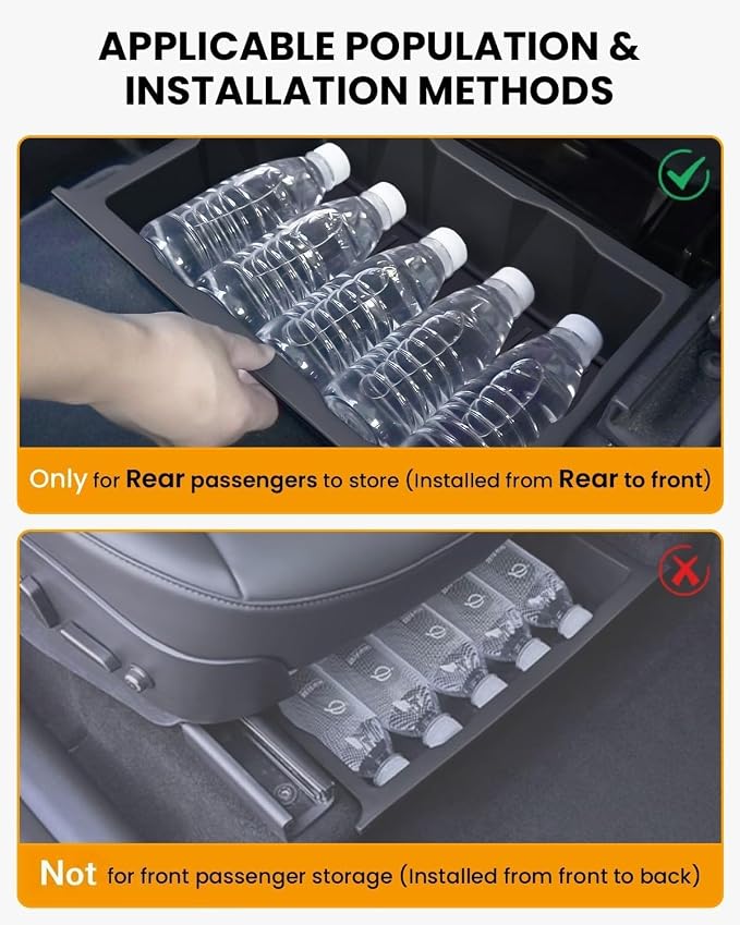 BANKKY 5PCS Center Console Organizer Tray for Tesla Model Y Juniper 2025 2026 Accessories Underseat Armrest Storage Cup Holder Hidden Compartment for Family Travel Kids Daily Commute Road Trips