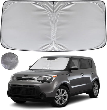 KAYZT Windshield Sun Shade for 2014-2019 Kia Soul Foldable Sunshade SUV Front Window Custom Fit Car Accessories