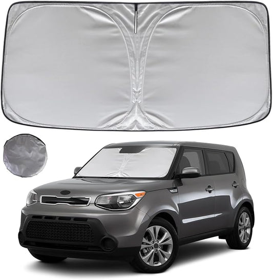 KAYZT Windshield Sun Shade for 2014-2019 Kia Soul Foldable Sunshade SUV Front Window Custom Fit Car Accessories