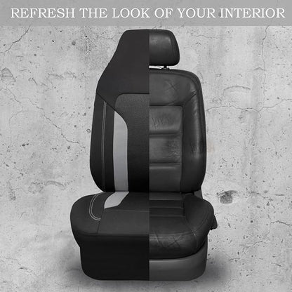 CAR PASS Bucket Gray Car Seat Cover Front Seats, 3D Air Mesh-100% Breathable Sporty Fabric High Back Airbag Compatible, Universal Fit Automotive SUV Truck Sedan Vans, Two Front 2 Piece Black Gray