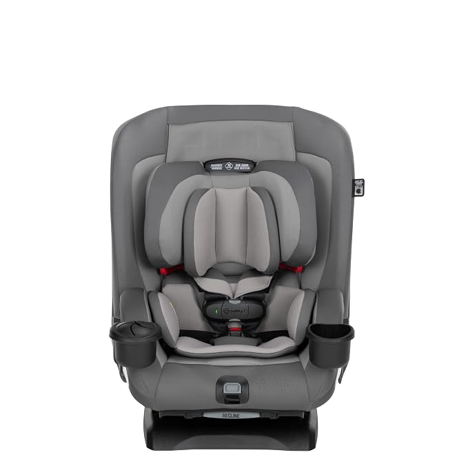 Safety 1st EverSlim 4-in-1 Convertible Car Seat, SecureTech Chest Clip, Ultra-Slim, 4-Mode Infant to Booster, Baby Car Seat, 5-100 lbs, Memory Foam, Office Space