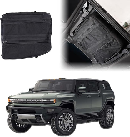 Car Sunroof Organizer Bag Compatible with 2024 2025 Hummer EV Hardtop Roof Panel Storage Bag Waterproof Foldable Multi-Function Car Rooftop Carrier Sunroof Storage Bags (Front Right Side)