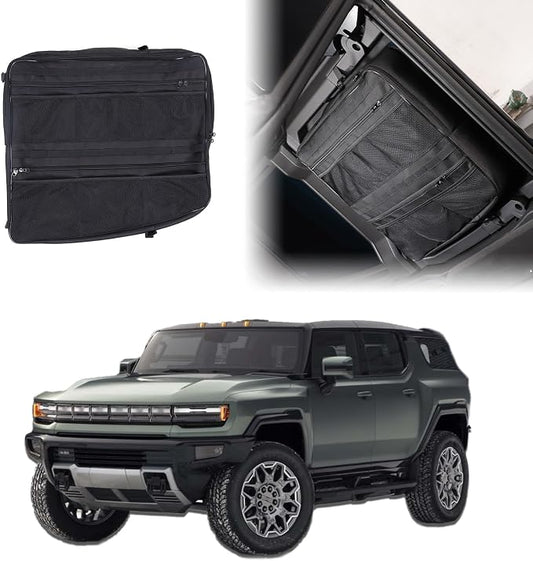 Car Sunroof Organizer Bag Compatible with 2024 2025 Hummer EV Hardtop Roof Panel Storage Bag Waterproof Foldable Multi-Function Car Rooftop Carrier Sunroof Storage Bags (Front Right Side)