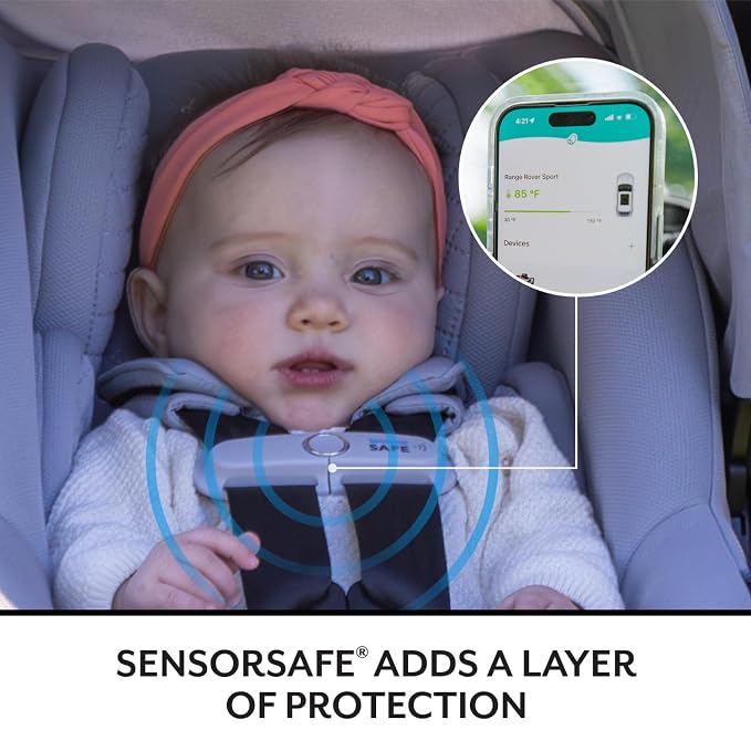 Evenflo Revolve180 LiteMax NXT Rotating Rear-Facing Lightweight Preemie and Infant Car Seat 3-30lbs. with SensorySoothe. Easy Install with Base (Quartz)