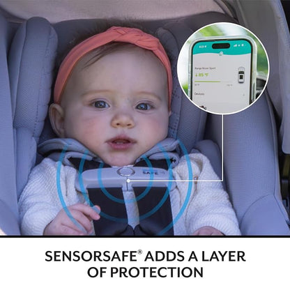 Evenflo Revolve180 LiteMax NXT Rotating Rear-Facing Lightweight Preemie and Infant Car Seat 3-30lbs. with SensorySoothe. Easy Install with Base (Quartz)