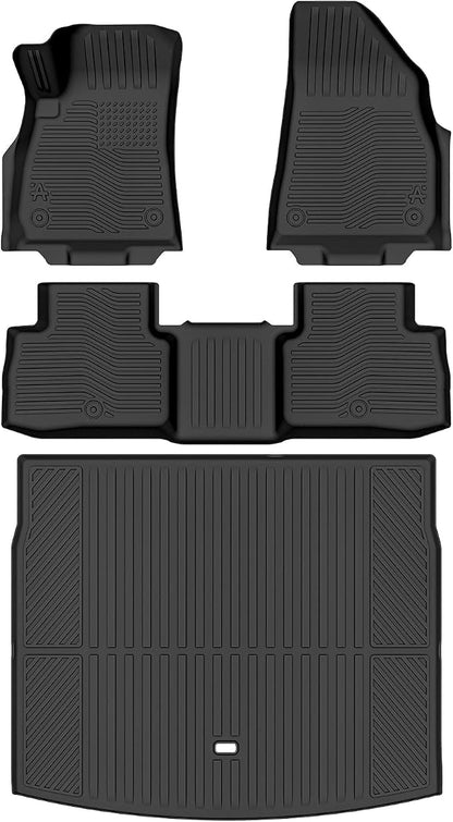 Auxko All Weather Floor Mats Cargo Mat for 2026 Jeep Cherokee Hybrid TPE Liners All Season Accessories Guard Odorless Anti-Slip Floor Liners Trunk Tray for 2026 Jeep Cherokee Hybrid