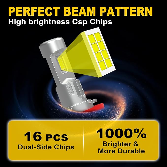 H11 Bulbs Super Bright Xenon White H8 Bulbs Fog Lights Pack of 2