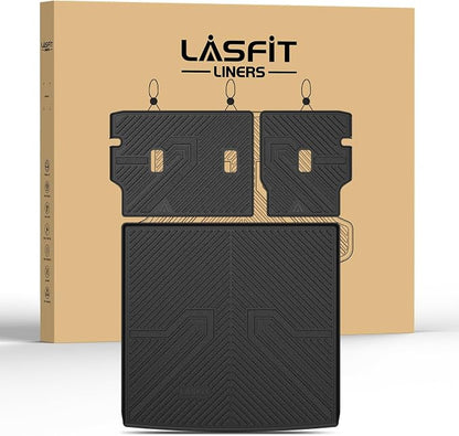 LASFIT Cargo Mat with Backrest Mat for Honda Passport 2026, All Weather TPE Custom Fit Trunk Mat Trunk Liner Trunk Tray Cargo Liner Cargo Tray with Seatback Cover, Black