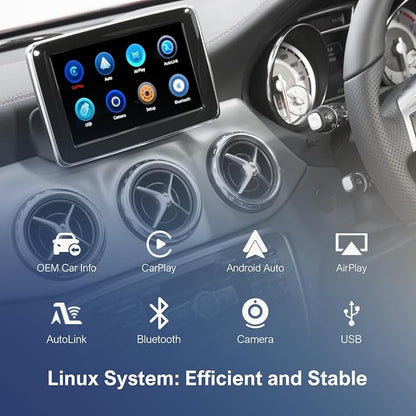 Wireless CarPlay & Android Auto Retrofit Kit Decoder for Mercedes Benz A/B/C/E/GLK/GLA/GLC/GLS/ML/GL/SLK/V Class 2011–2015 with NTG4.5/4.7 System, Supports Original Knob Control & Camera