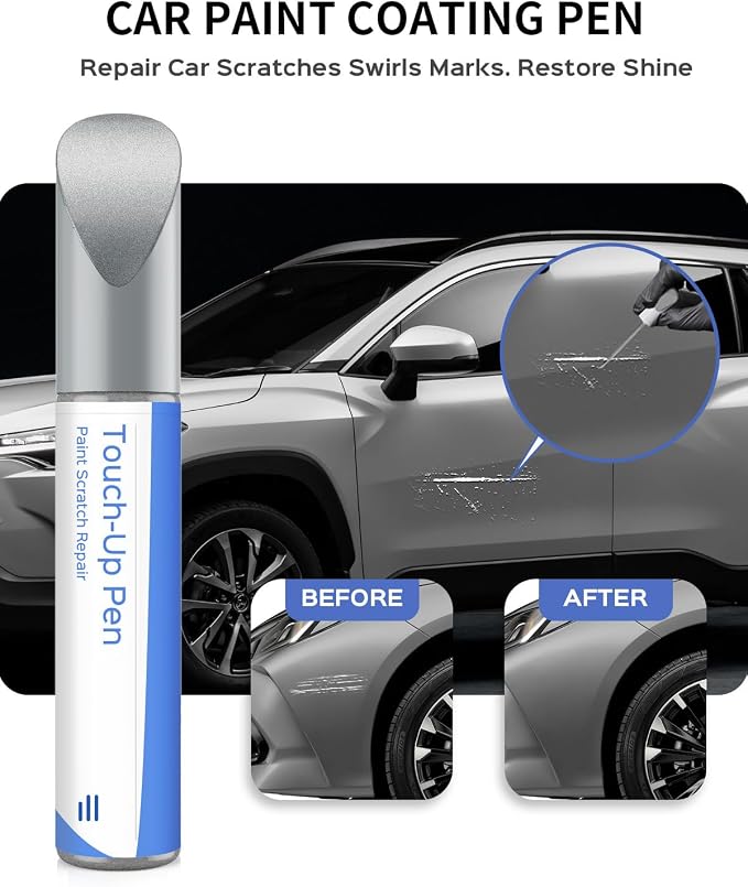 1D4 Pewter Metallic Touch Up Paint Compatible with Toyota Exact Match Chips and Nicks Touch Up