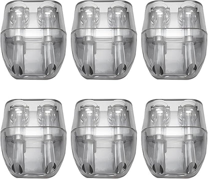 6 Pack Car Deer Warning Whistle Devices, ABS Self-Adhesive Automotive Deer Whistles for Car, Deers Alarm Road Safet-y Horn Device Animal Alert Whistle for Vehicles, Motorcycles(COLOR:Transparent)