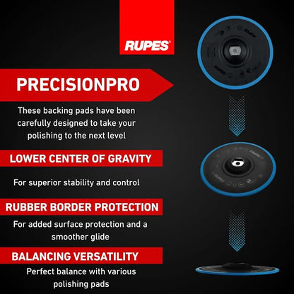 RUPES Bigfoot LHR15V/STD Mark V Random Orbital Polisher for Car Detailing & Removing Scratches | Pad Slipping Prevention | Improved Balance and Control | Anti-Spinning Ring