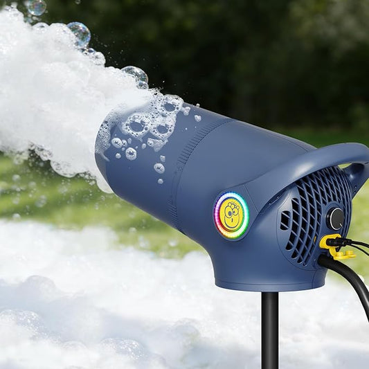 Party Foam Cannon, 3 Modes Foam Machine for Party, Adjustable Wind Speed Detachable Front Barrel, Foam Making Machine for Garden Backyard Pool Indoor (Foam Machine - Enhanced Version)