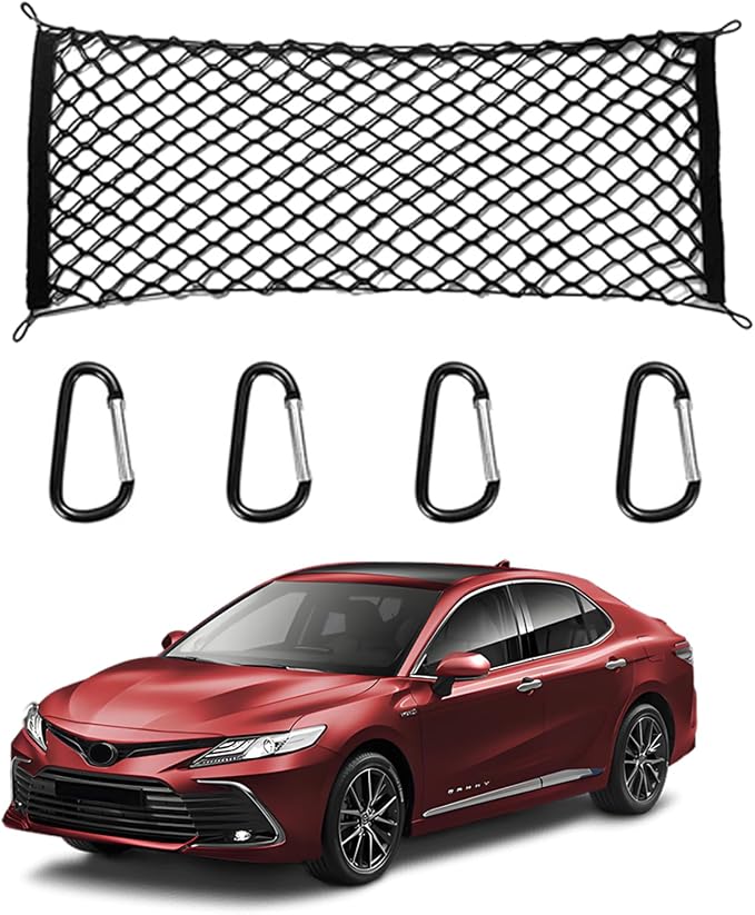 for Toyota Camry Envelope Style Truck Bed Cargo Net - Fits 2013-2024 2025 2026 Camry Accessories Cargo Net for Pickup Truck Bed - Heavy Duty Carabiners