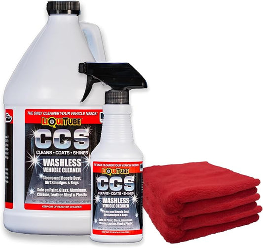 CCS Multi Surface Cleaner - Bug Remover for Motorcycles, Cars, Trucks, RVs, Boats - Polymer Chain Clear Coat Ceramic Alternative - Top Coat Shine and Protection Technology (CCS Pro Pack)