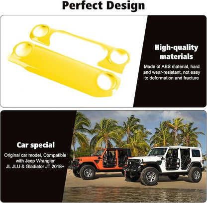 RT-TCZ Center Console Trim Cover Dashboard Control Panel Cover Decorative Interior Accessories for Jeep Wrangler JL JLU & Gladiator JT 2018-2022,Yellow