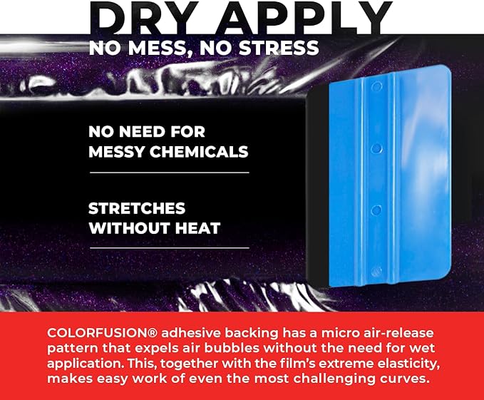 ColorFusion PPF by VViViD, Gloss Cosmic Purple Dry Apply PPF Vinyl Car Wrap Roll 60ft x 5ft