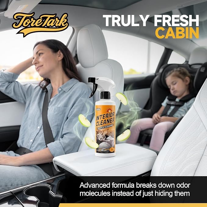 toretark Interior Car Cleaner Kit for Tesla, pH-Neutral Safe for All Surface, 2-in-1 Modes Car Upholstery Cleaner for BMW Accessories, Cleaning Kit Interior for Mercedes Benz Car Accessories