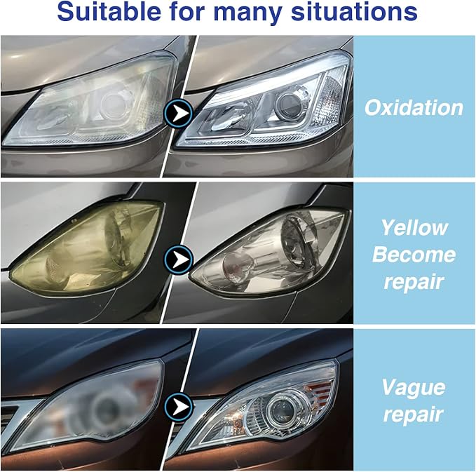 ROYWOO 1600g Car Headlight Restoration Liquid，Auto Headlight Scratch Restoring Fluid，Headlight Lens Polish Repair Liquid for Repair of Scratch,Yellowed, Haze, Cracked Headlamp