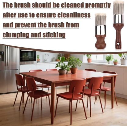 2pcs Leather Furniture Salve Brush, 2 Styles Ergonomic Leather Furniture Cleaning Brush Durable Salve Wax Repair Tool for Home Polishing Wax Application