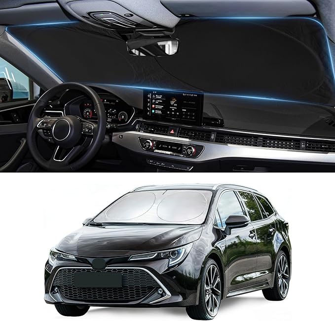 Sun Shade for Toyota Corolla 2014-2019 (Not for Corolla Cross) Windshield Sunshade fit for Toyota Corolla SE XSE L LE XLE Sedan Accessories Front Window Cover Shield Car Visor Protector