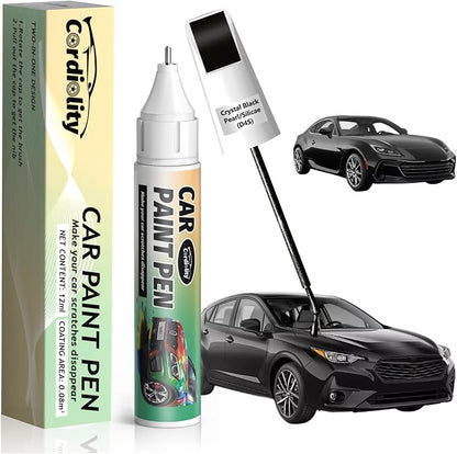 D4S Crystal Black Pearl/Silicae Touch Up Paint for Subaru, Color Accurate Car Paint Scratch Repair Pen, Quick & Easy Fix Automotive Chips and Nicks