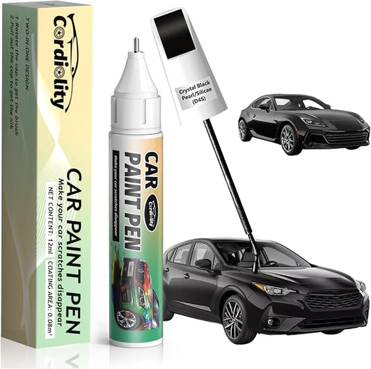 D4S Crystal Black Pearl/Silicae Touch Up Paint for Subaru, Color Accurate Car Paint Scratch Repair Pen, Quick & Easy Fix Automotive Chips and Nicks