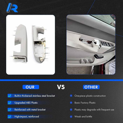 Left Driver & Right Passenger Side Armrest Repair Kit Fit for Chevy Silverado 1500 2500HD 3500HD 2010-2014 For GMC Sierra 1500 2500 HD 3500 HD 2010-2014 Door Panel with Release Handle Below Armrest