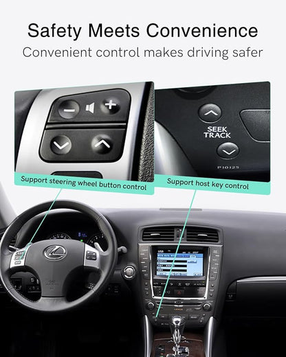 USB Bluetooth Adapter Compatible for Toyota Crown (2007-2012), Prado (2010-2013), Lexus CT200h/IS/ES/RX/LS/GX (2010-2015),iPod Music Sourse Bluetooth Receiver