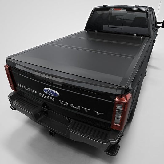 Low Profile Tri-Fold Truck Bed Tonneau Cover Fits 2017-2026 Ford F-250 F-350 Super Duty | 6.75FT (82") Bed | CFLPX043