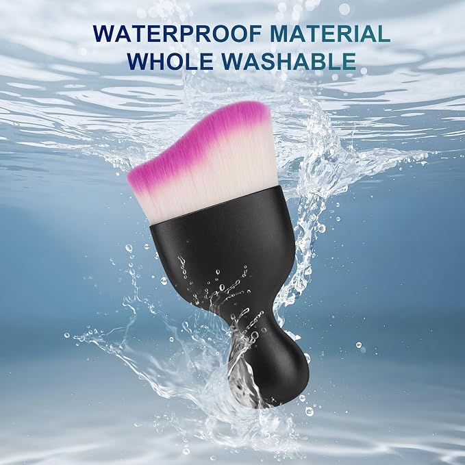 Amrules 2 PCS Car Interior Detailing Brush, Auto Car Dusting Brushes, Soft Bristles Duster Removal Cleaning Tool for Dashboard Interior, Exterior, Skylight, Leather, Dust Brush, White & Purple