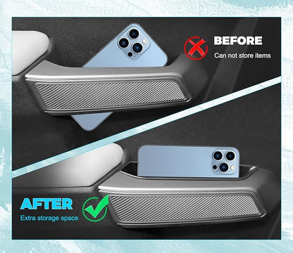 2025 Upgrade 4 PCS Door Handle Storage Box Compatible with Ford Bronco 2021-2026 (Not for Sport/2 Door) No-Slip Storage Box for Ford Bronco accessories 2021-2025 Pockets Storage to Store Minor Things