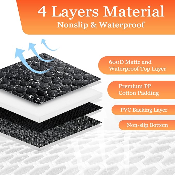 Mancro Waterproof Dog Hammock for Truck, Compatible with F150/RAM, Black | Visible Mesh Window,Great Gift,Storage Pockets,Effortless Cleaning