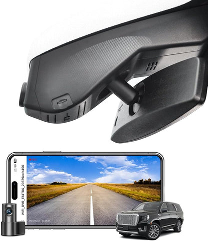mangoal 4K Front & 2K Rear 2 Channel HDR Dash Cam, Dual STARVIS 2 IMX678 IMX675, for GMC Yukon, Yukon XL 2021-2022 (Model B), 5GHz WiFi, GPS, 128GB Card
