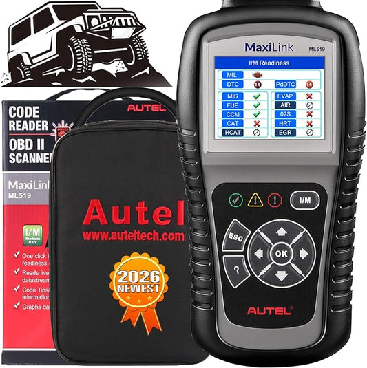 Autel MaxiLink ML519 OBD2 Scanner [Same as AutoLink AL519], 2026 OBDII Diagnostic Scan Tool, Enhanced Mode 6 Fault Code Reader, Check Engine Light (MIL), One-Click Smog Check, Upgraded Ver. of AL319
