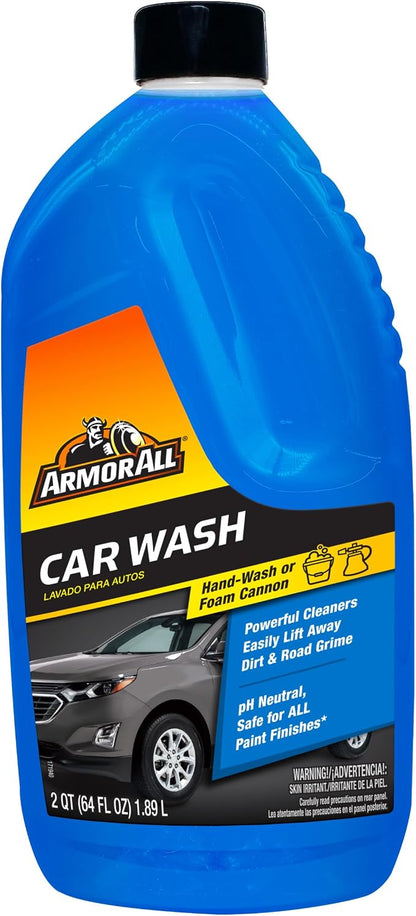 Armor All Foam Action Car Wash Soap, Cleaning Concentrate for Cars, Trucks, and Motorcycles, 64 Fl Oz Bottles (Pack of 4)