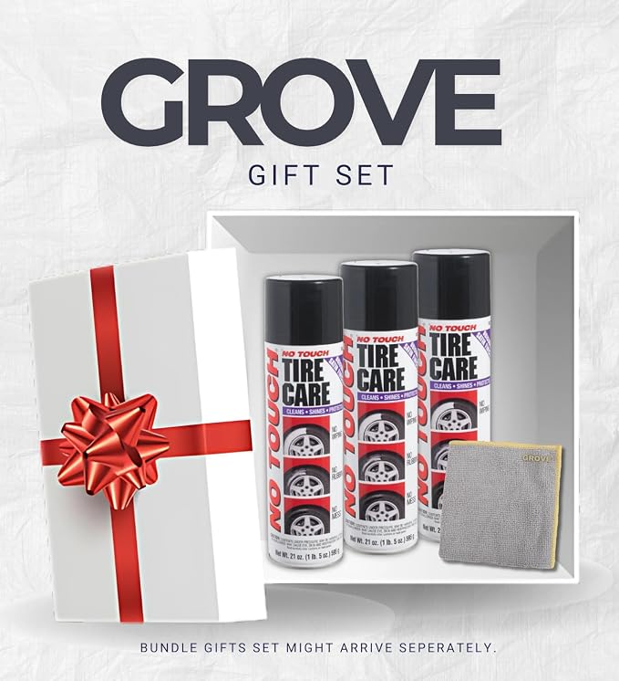 Car Tire Care Kit for Drivers – Wheel Tire Cleaner, Tire Shine & Dressing