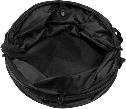 Collapsible Trash Can, 24 Gallon Reusable Outdoor Portable Pop Up Trash Can Camping Trash Can, Locking Design Foldable Waterproof Garbage Can for Parties Camping Recycling