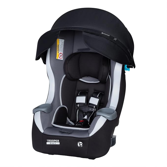 Baby Trend 3-in-1 Infant Car Seat with 5-Point Safety Harness, Adjustable Canopy, and Soft Fabric Seat, Trooper Plus, Dash Twilight - Convertible Travel System & Support for Babies & Toddlers
