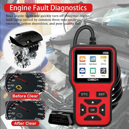 OBD2 Scanner Diagnostic Tool - Check Engine Light Code Scanner Tool with Reset, DTC, Data Stream, I/M Readiness, Car & Truck Scan Tool for All Vehicles Since 1996, escaner automotriz