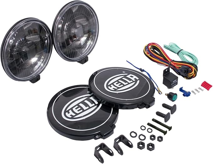 Hella Black Magic 500 Halogen Series Driving Lamp Kit - Performance High Beam Off-Road Light for Pickup Trucks, SUV, 4x4, Jeep, Tractors / 005750991
