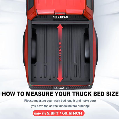 MOSTPLUS Fiberglass Tri Fold Tonneau Cover Hard Truck Bed Compatible with 2004 2005 2006 2007 Chevrolet Silverado 1500 / GMC Sierra 1500 Fleetside 5.8 FT Bed (69.3 inch) - 3-Fold Bed