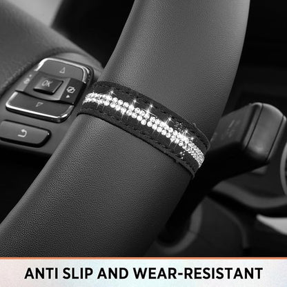 Road Comforts Leopard Steering Wheel Cover for Women, Cute Anti-Slip Microfiber Leather, Fits 14.5-15 Inch Steering Wheel 14.5-15 Inch - Black and Pink Cheetah