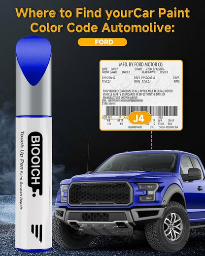 Touch Up Paint Pen Exact Color Match Car Chip and Scratch Repair (for Ford, Deep Impact Blue(J4))