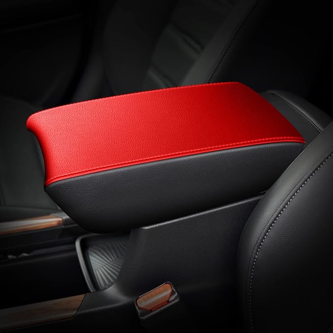 AOMSAZTO Red Armrest Cover for 2022-2017 CRV Honda Console Protector Pad for CR V