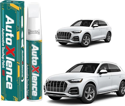 Glacier White Metallic(LS9R/2Y) Touch Up Paint Compatible with Audi Car Paint Pen Scratch Repair Automotive Scratch Remover Fix Exact Color Match