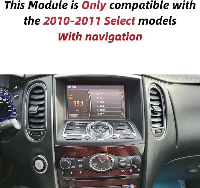 Wireless CarPlay & Android Auto Retrofit for Infiniti G25 G37 EX35 M37 (2010-2013) – [Non-Navigation ONLY] – Upgrade Kit for 7" Screen