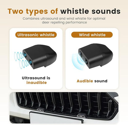 4 PCS Deer Whistles for Car, Automotive Save a Deer Whistles to Avoid Collisions, Vehicle Deer Warning Devices Horn Sensor, Universal Animal Alert Car Accessories