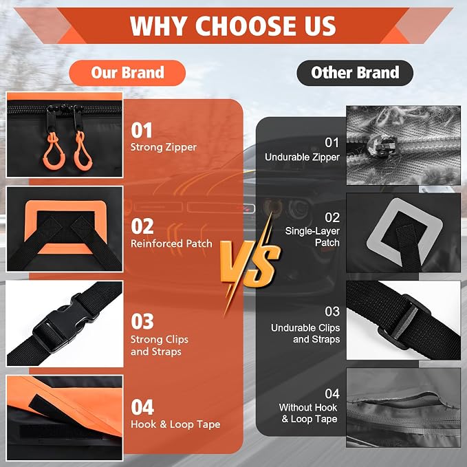 Roof Bag, Waterproof Soft Car Top Carrier Without Rack, 15 Cubic Feet Cargo Carrier for Top of All Vehicles with/Without Rack, Includes Anti-Slip Mat, 4 Door Hooks, Luggage Lock, Storage Bag