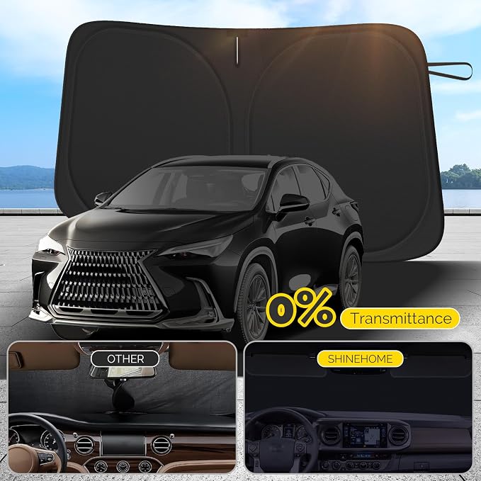 Windshield Sun Shade Compatible with 2019-2025 2026 Chevy Silverado GMC Sierra 1500 2500 3500 Accessories Sun Visor for Front Window Sun Shade Cover Foldable Blocks UV Rays Keep Car Cooler